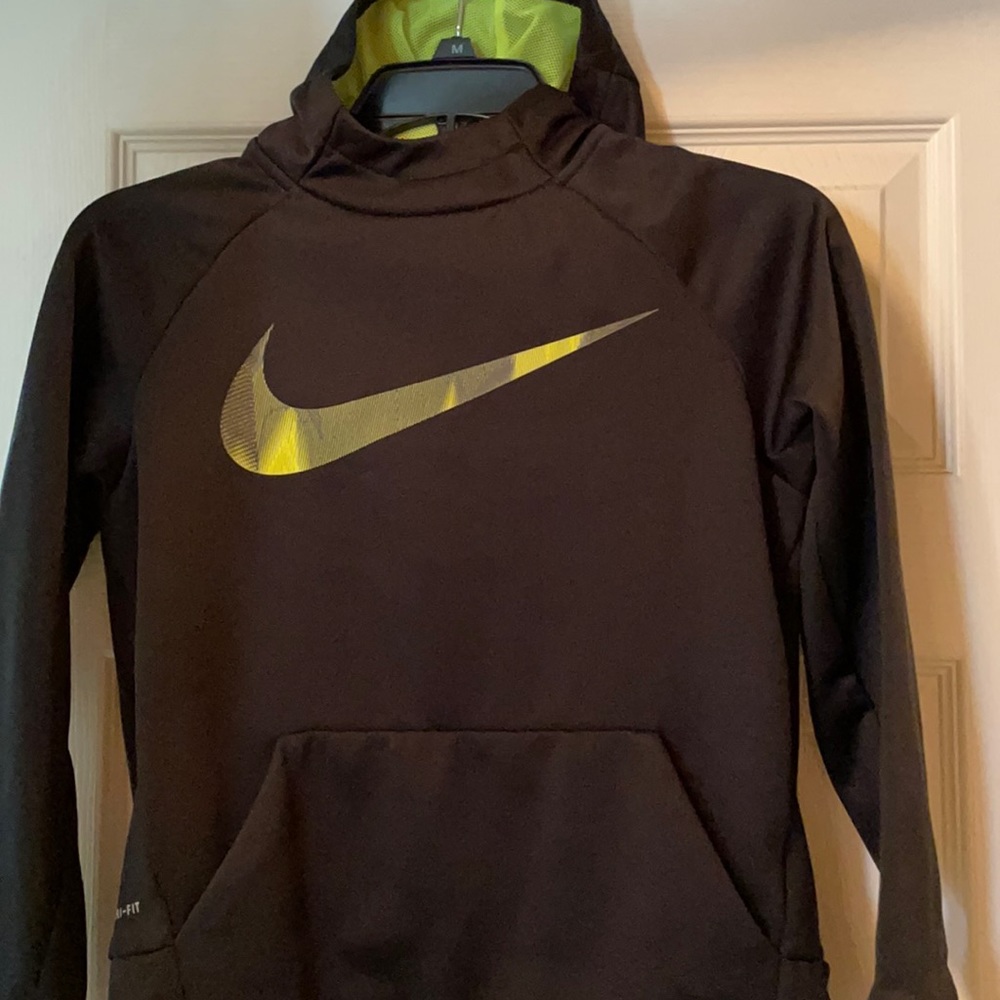 Boys Nike Hoodie, Medium, Black/Green